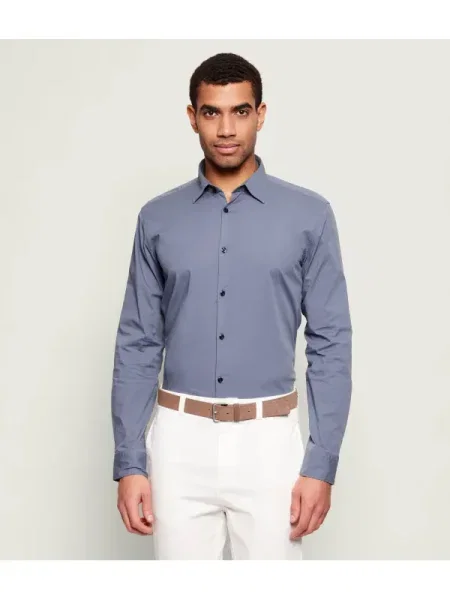 HUGO Cămașă Ermo | Slim Fit | stretch albastru