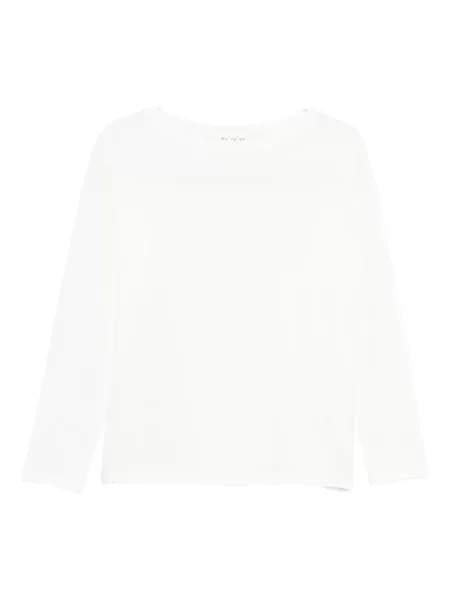 Tricou Ma'ry'ya cu decolteu barcă alb
