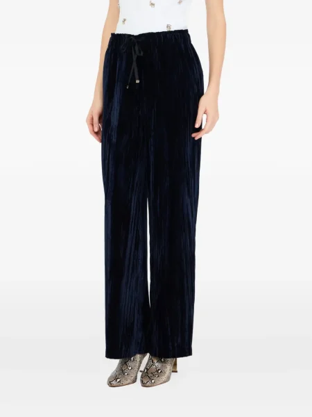 Pantaloni Liu Jo de catifea albastru