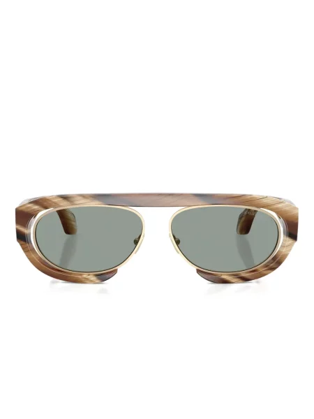 Ochelari de soare Giorgio Armani cu imprimeu geometric maro