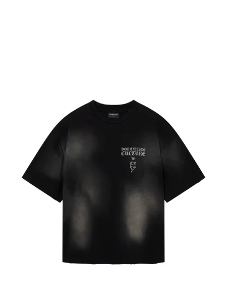 Tricou Don't Waste Culture cu imagine negru