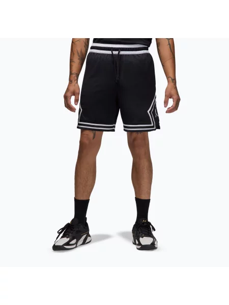 Pantaloni scurți de baschet pentru bărbați Nike Jordan Mesh Diamond 4" black/white/white alb