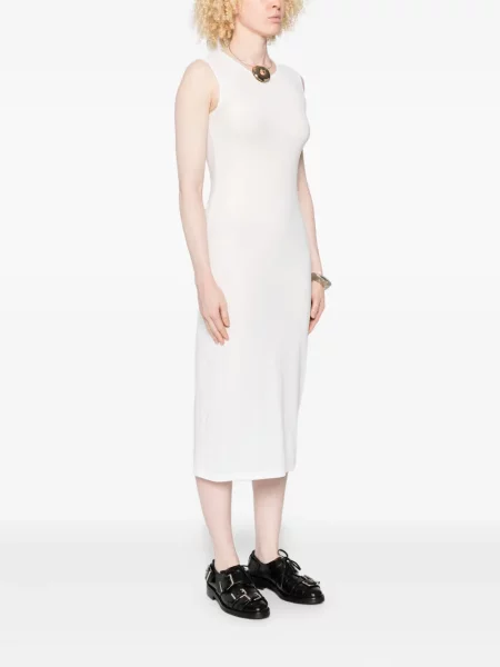 Rochie fără mâneci Jil Sander fără mâneci de costum alb