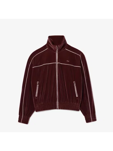 Oversizowa aksamitna bluza zapinana na