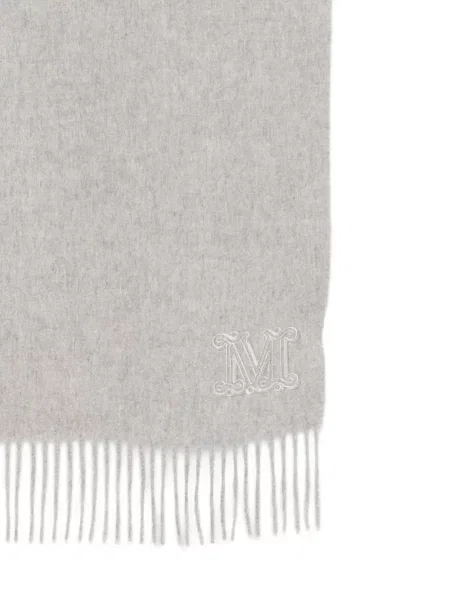 Fular Max Mara cu franjuri gri