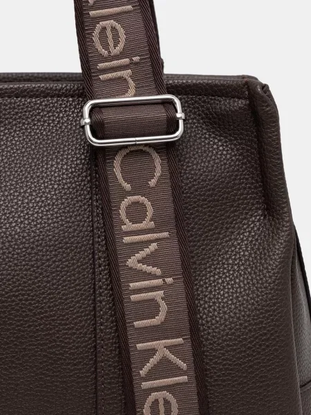 Pántos shopper táska Calvin Klein barna