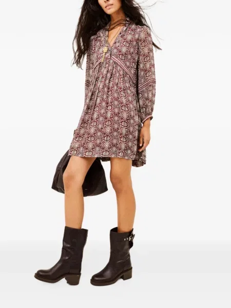 Rochie mini Ba&sh cu imagine cu model paisley roșu