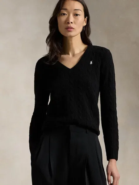 Polo Ralph Lauren pulover pentru femei din lână negru