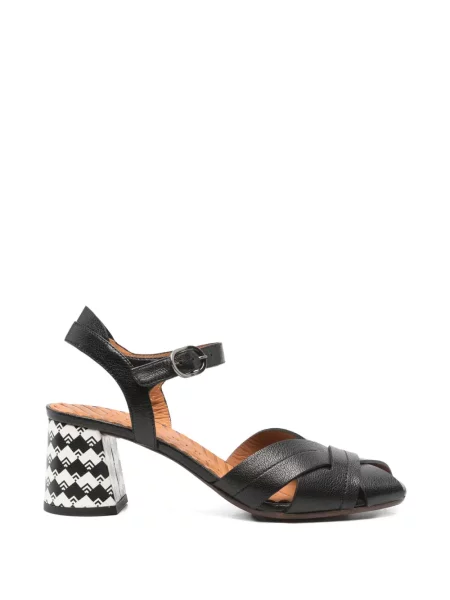 Sandale Chie Mihara cu imprimeu geometric negru