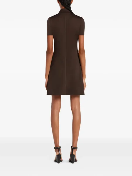 Rochie mini Courreges scurtă de costum mini maro
