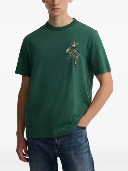 Tricou Barbour cu imagine verde