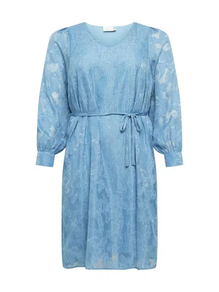 KAFFE CURVE Šaty Metty / svetlomodrá strieborná
