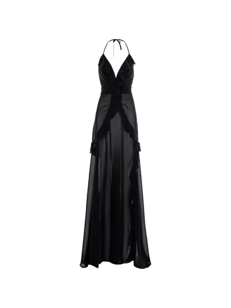 Rochie maxi Cuanna cu volane negru