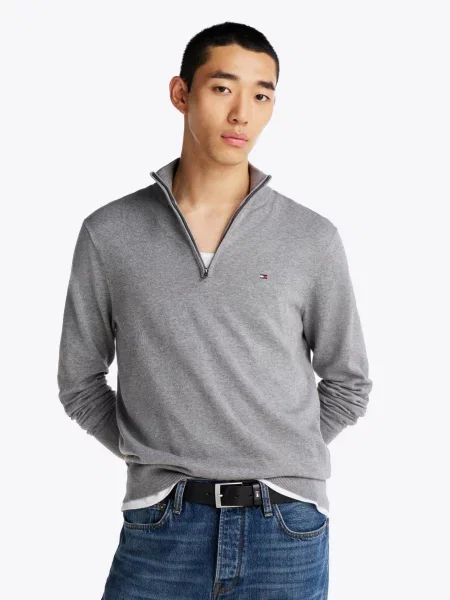 Tommy Hilfiger Pulover Essential Regular Fit gri