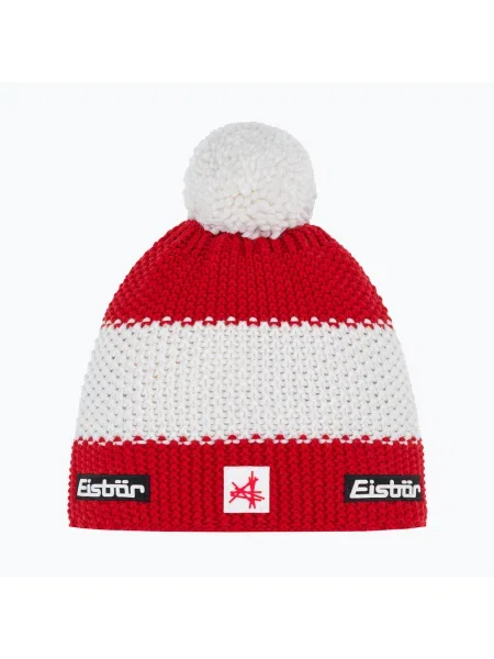 Zimná čiapka Eisbar Star Pompon SA ketchup/white/ketchup biela