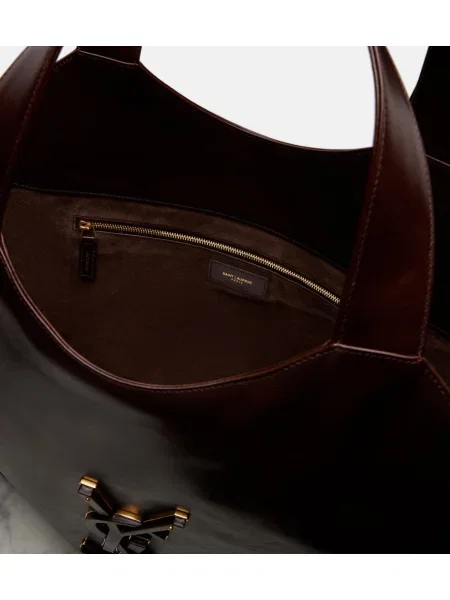 Geantă shopper Saint Laurent din piele maro