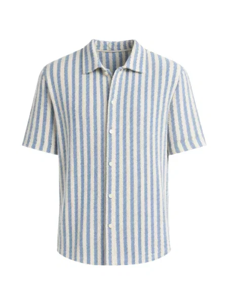 Риза Vince на райета синьо