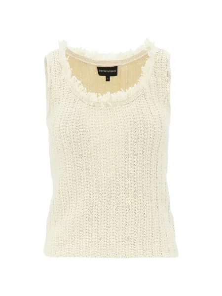 Top Emporio Armani cu franjuri