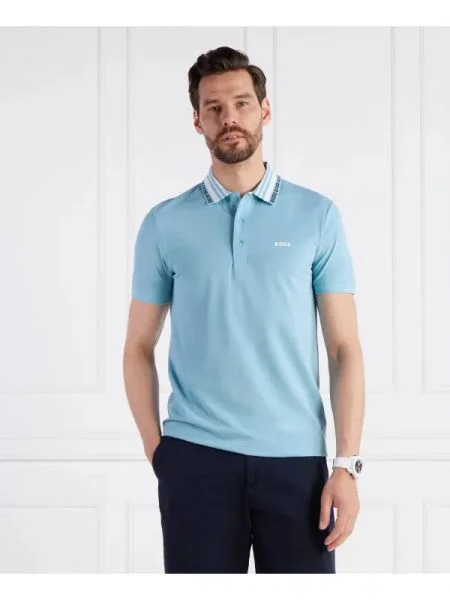 BOSS GREEN Polo Paule | stretch albastru