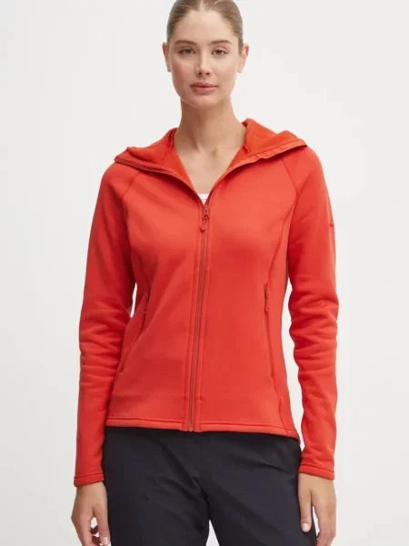 Суичър с качулка Montane с качулка червено