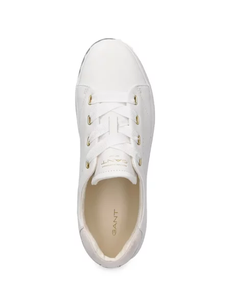 Sneakerși Gant din piele cu imagine alb