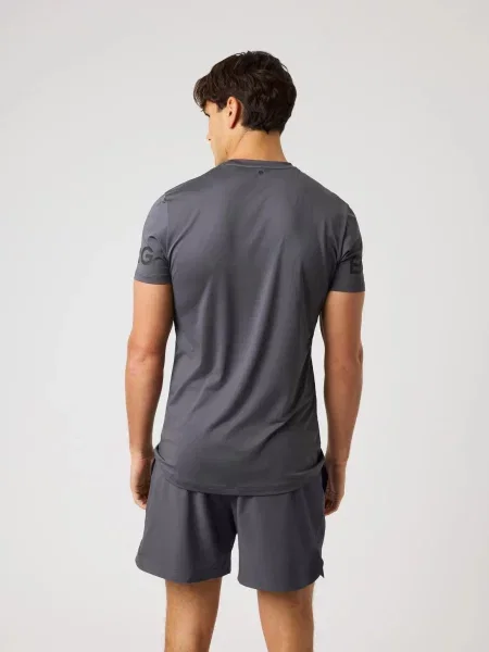 Bjorn_borg BORG T-SHIRT z z recyklingu — ASPHALT szara