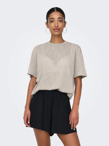 ONLY Tricou ONLZOLA piatră gri
