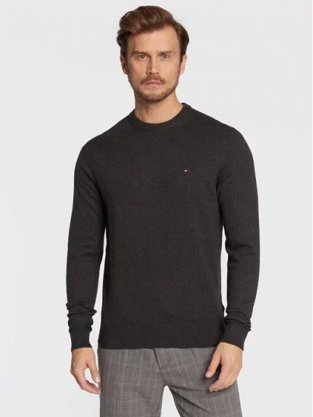 Tommy Hilfiger Pulover s primesjo kašmirja siva