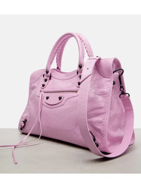 Geanta de piele Balenciaga din piele roz