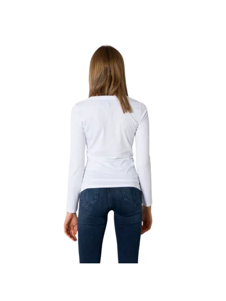 Top Armani Exchange z długim rękawem z nadrukiem czarny