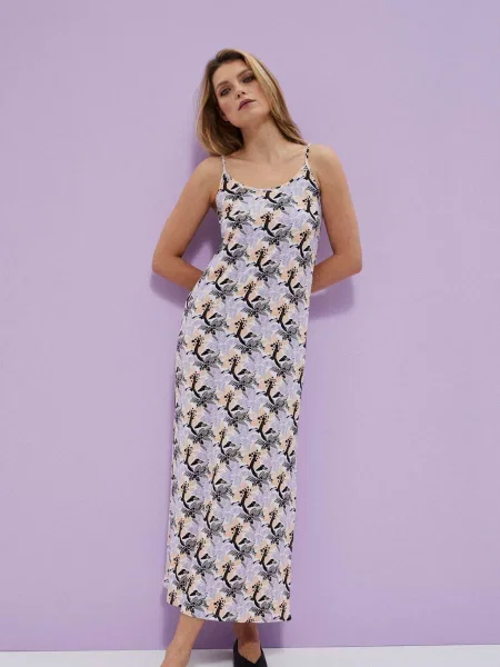 Rochie Marisse cu model floral negru