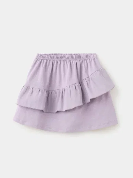 Spódnica z falbankami liliowy Dzieci lata MANGO KIDS