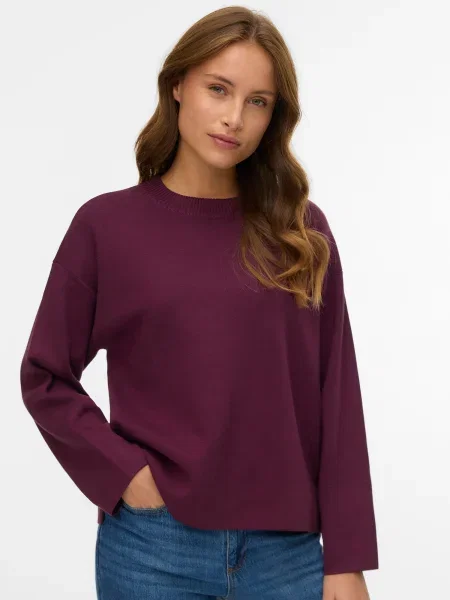 VERO MODA Pulover VMSILJE vin roșu