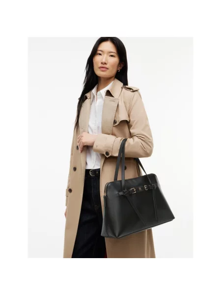 Kabelka Tommy Hilfiger Th Buckle Tote čierna