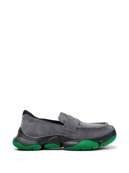 Pantofi loafer Camper din piele de căprioară gri