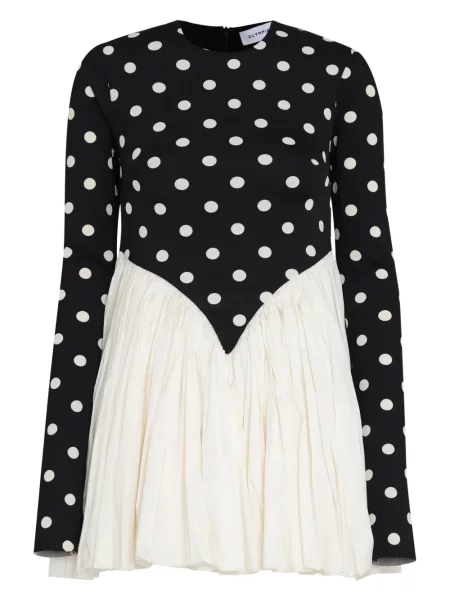 Rochie maxi Olympiah cu buline lungă de costum negru