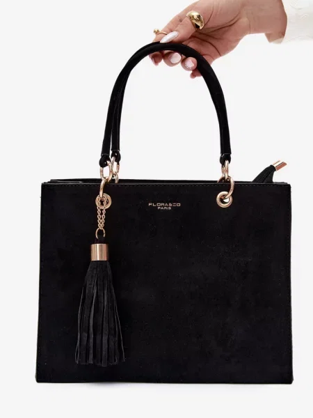 Geantă Flora & Co din piele negru