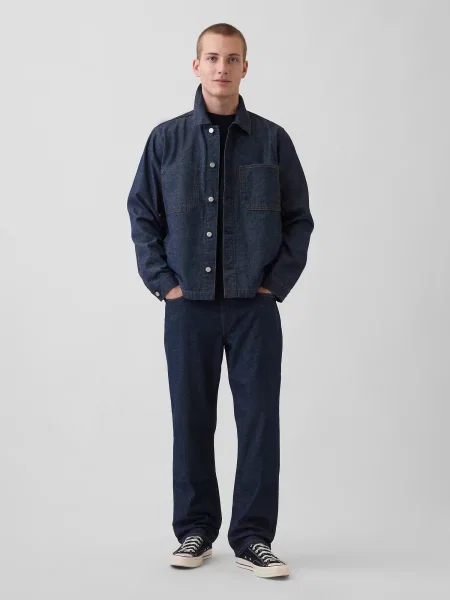 Ravne kavbojke Gap črna