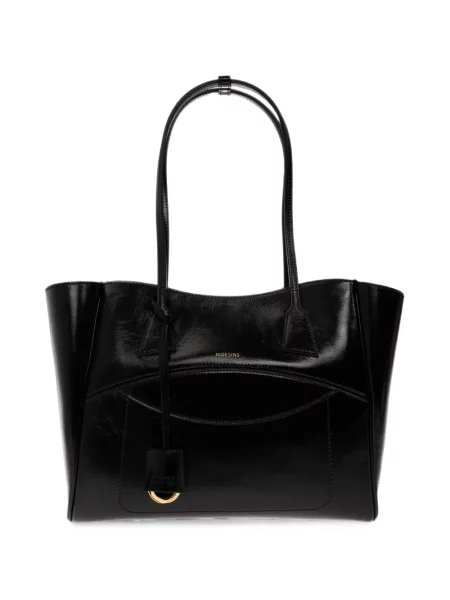 Geantă shopper Hidesins din piele negru