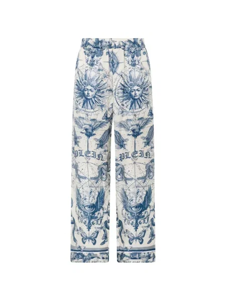 Pantaloni Philipp Plein alb