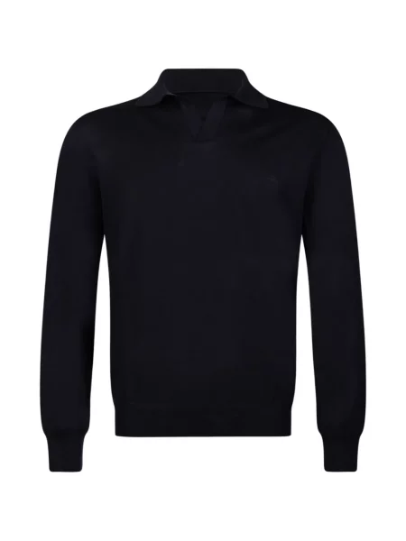 Gulerat lung tricou polo Gran Sasso albastru