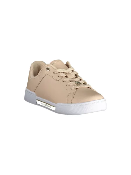 Sneakersy Tommy Hilfiger sznurowane skórzane do tenisa białe