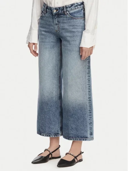 HUGO Blugi Geredith 1 Wide Leg albastru