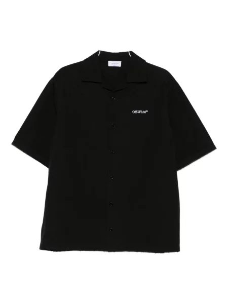 Kratak košulja Off-white s vezom bijela