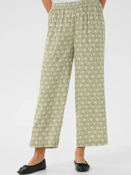 Kaffe Pantaloni Sanne deschis / verde kiwi bej