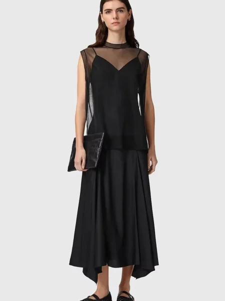 AllSaints rochie cu o bluză AVA negru