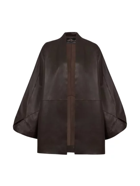 Bluzka Cortana skórzana brązowa