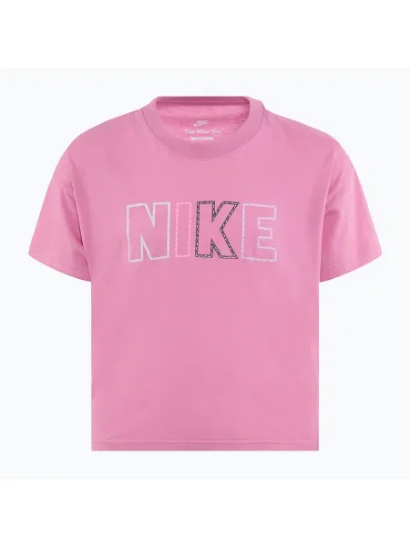 Детска тениска Nike Sportswear Essential magic flamingo розово