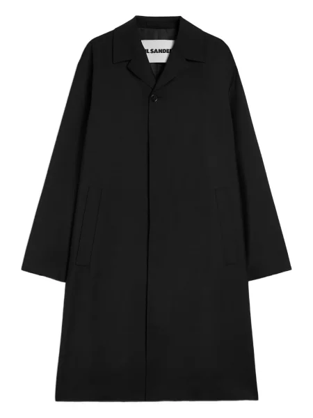 Palton Jil Sander de lână negru