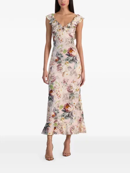 Rochie midi Alice + Olivia cu model floral roz